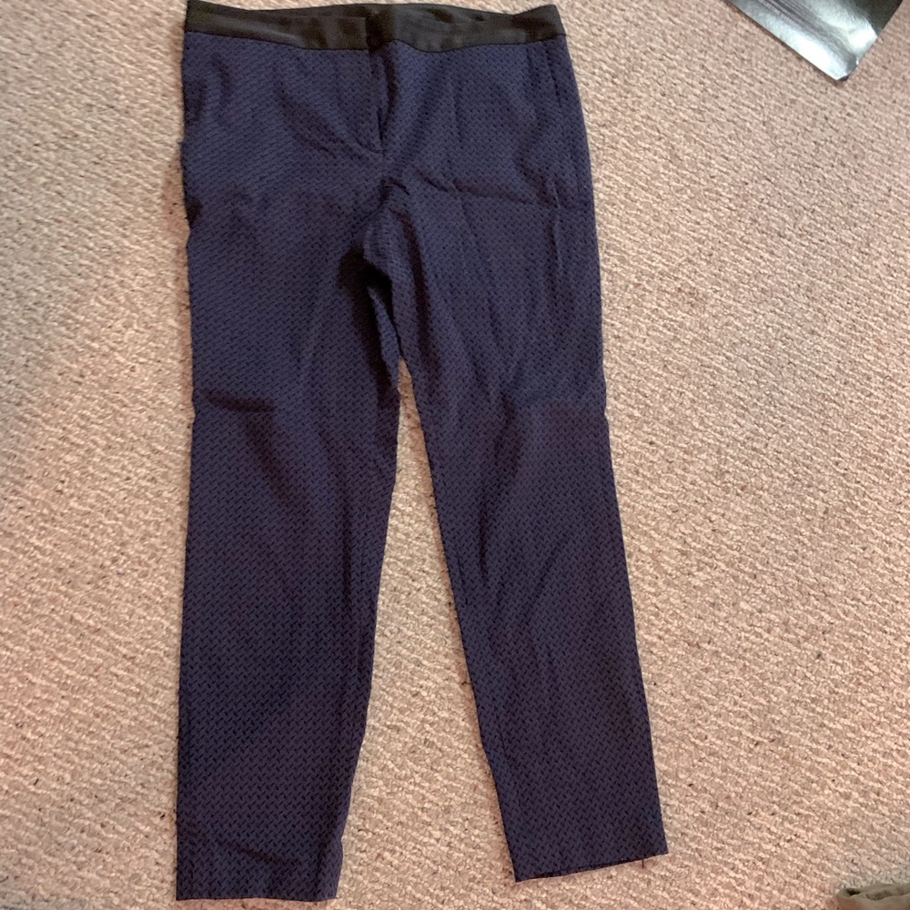 DKNY houndstooth dark blue slacks